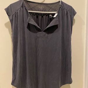 Ann Taylor Loft gray loose blouse with tags